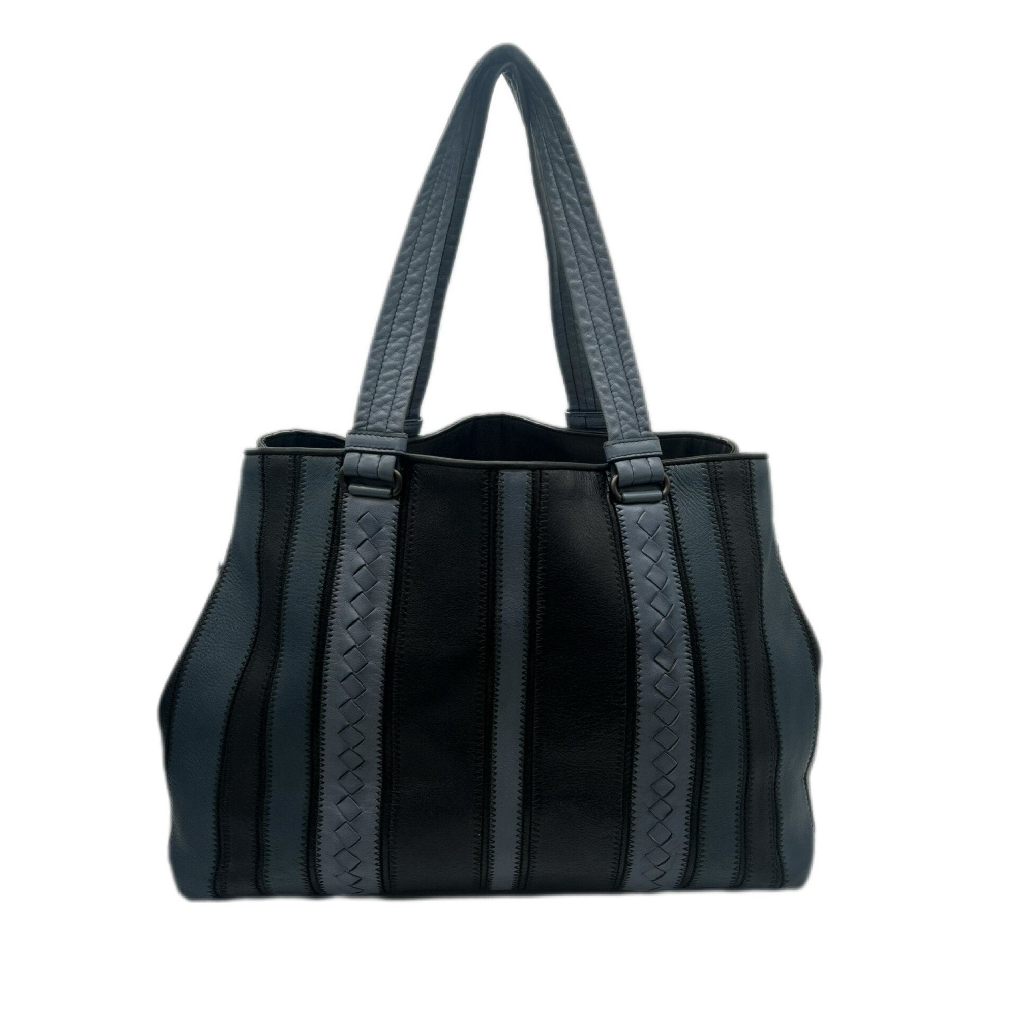 Bottega Veneta Navy Leather Tote Bag