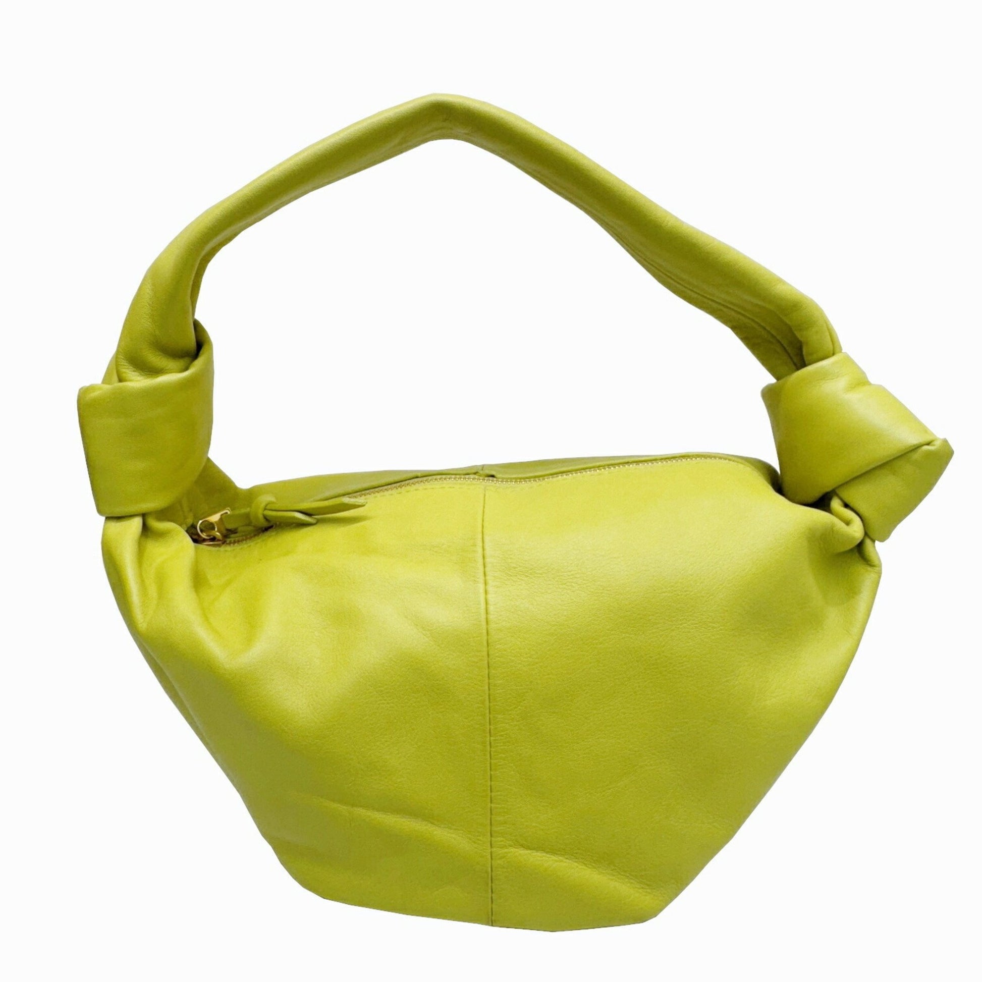 Bottega Veneta Green Leather Handbag 