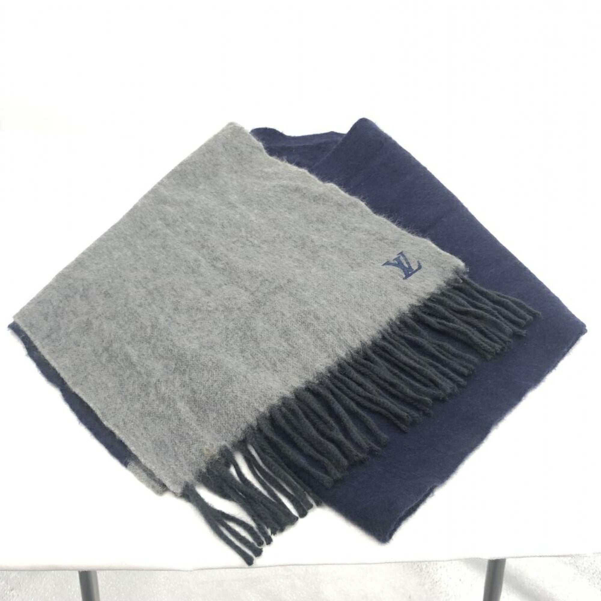 Louis Vuitton Scarf Grey Cashmere Scarf 