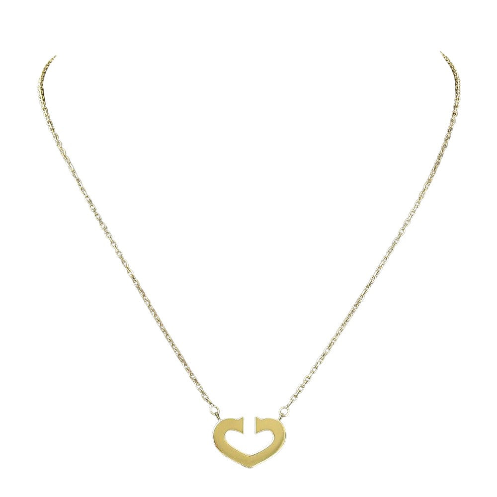 Cartier C heart Gold Yellow Gold Necklace 