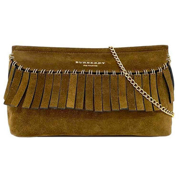 Burberry Brown Suede Clutch Bag