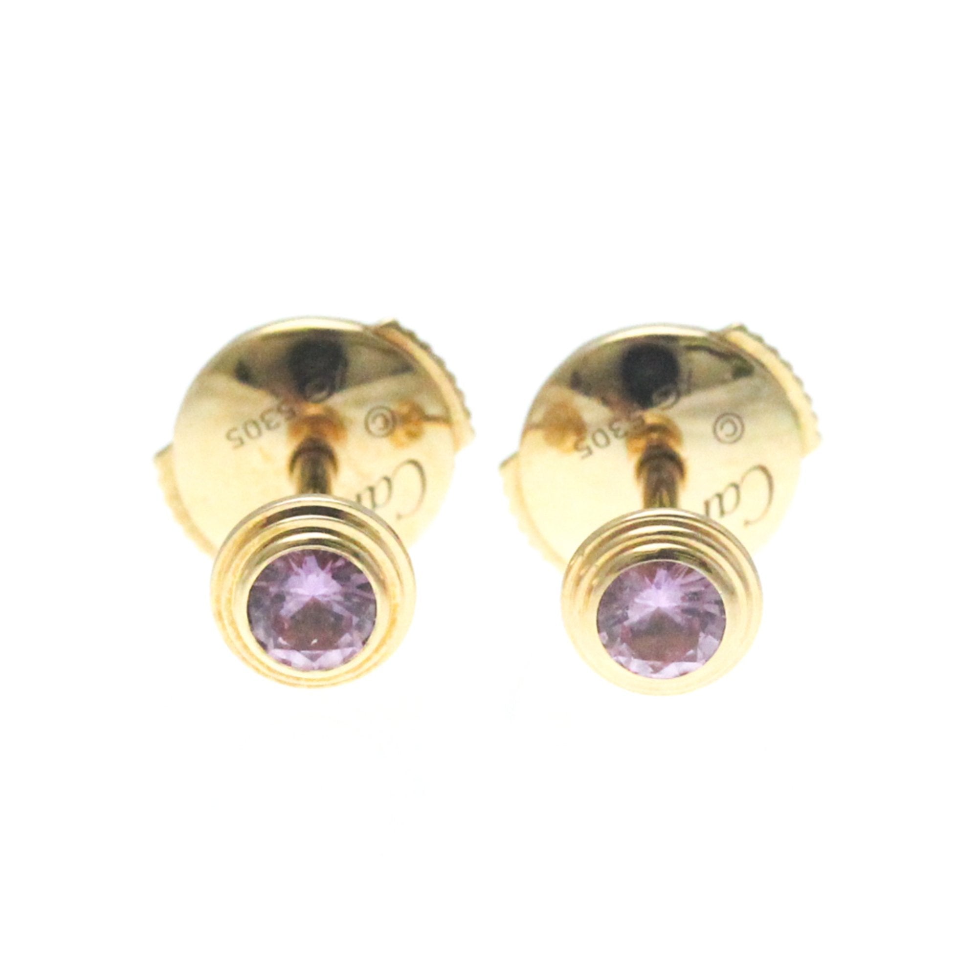 Cartier Sapphire line Gold Rose Gold Earring 