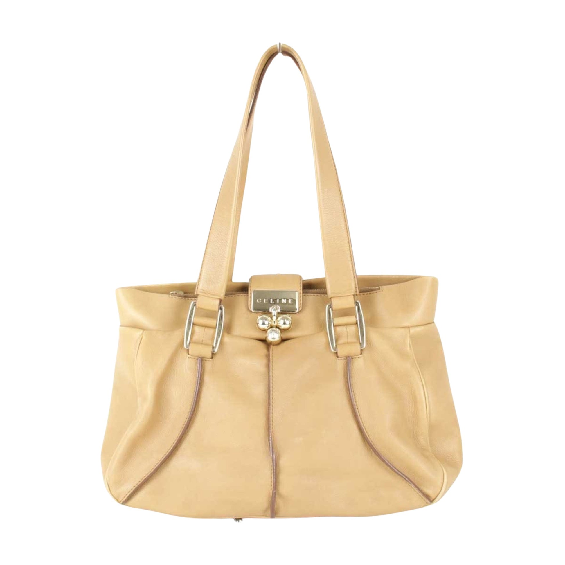 Céline Beige Leather Handbag 