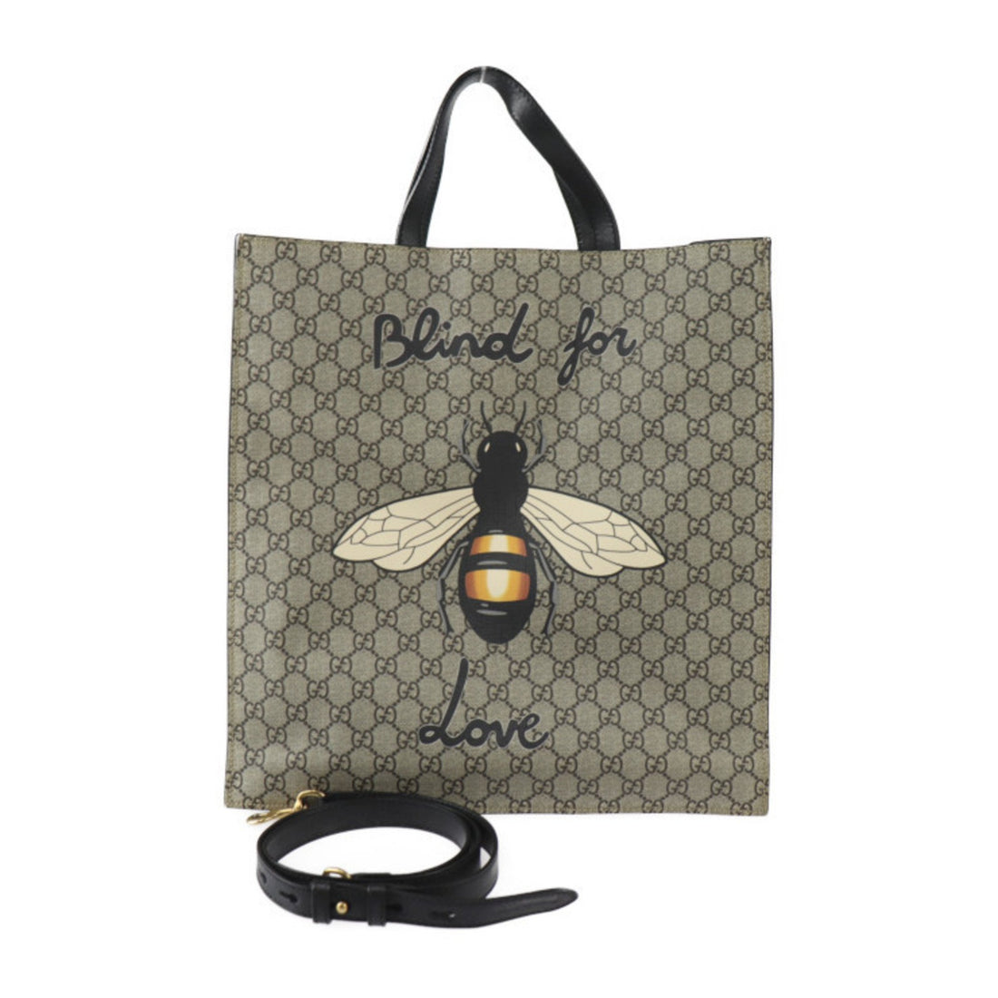 Gucci Kingsnake Beige Canvas Handbag 