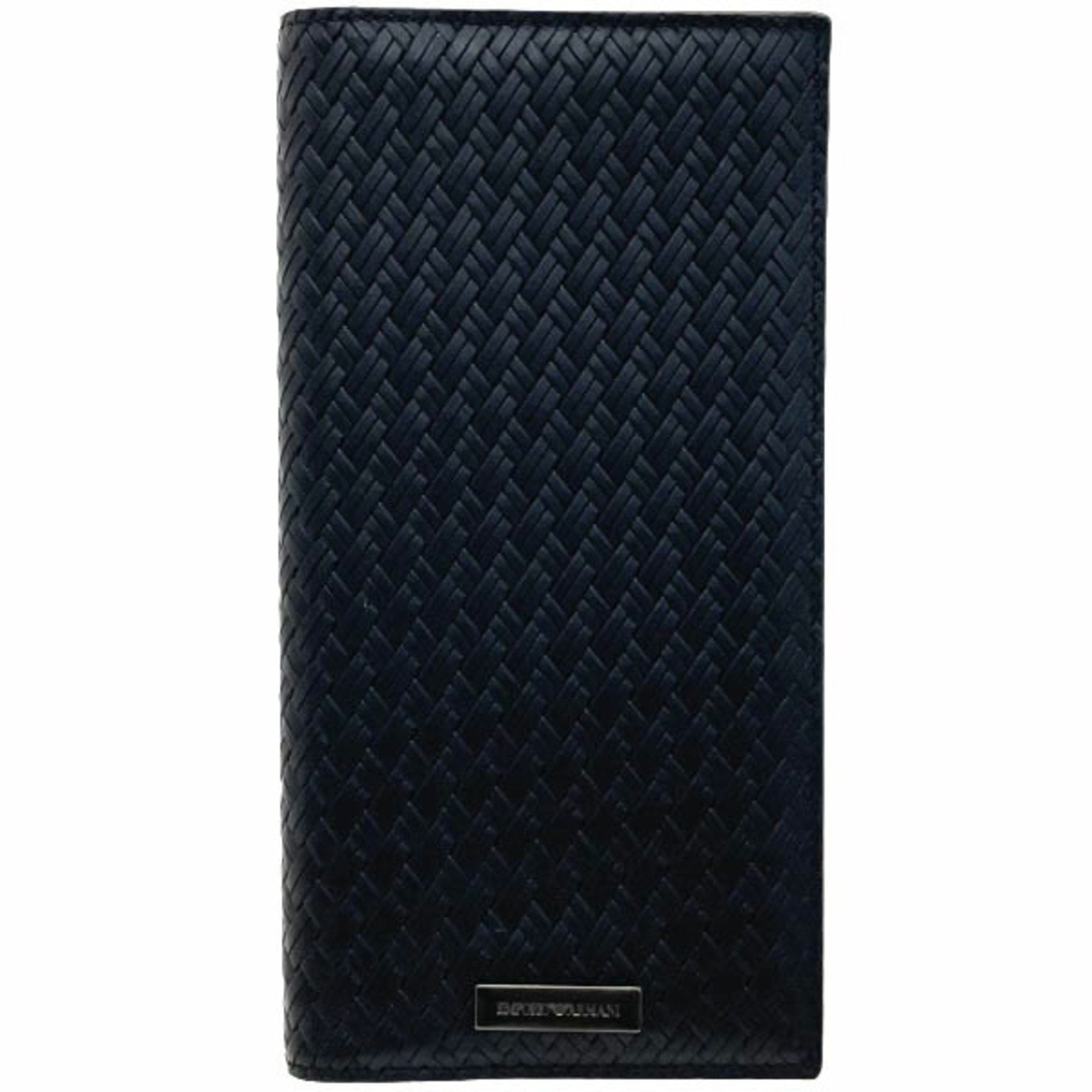 Emporio Armani Navy Leather Wallet 