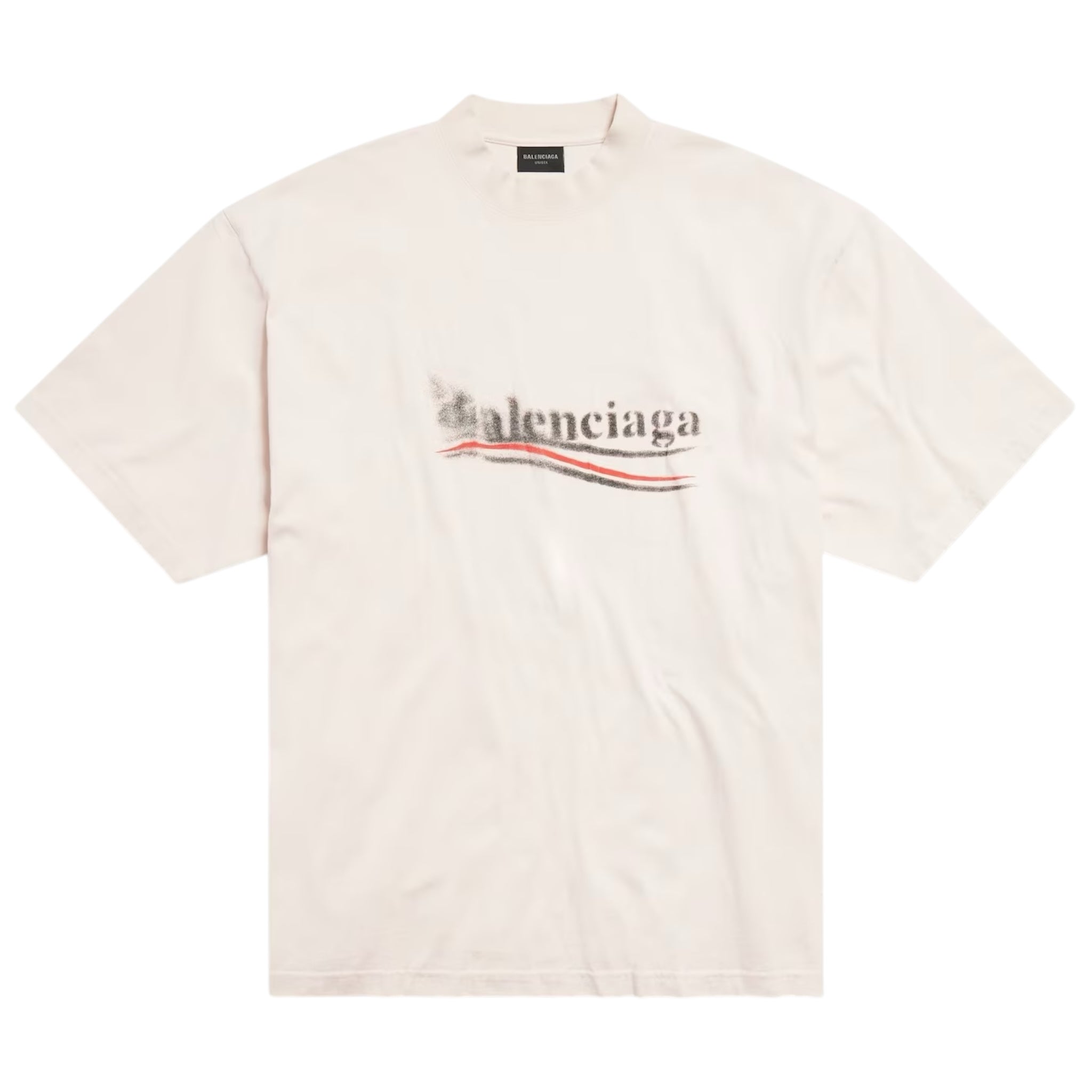 Balenciaga Political Stencil Medium Fit Unisex White T-Shirt