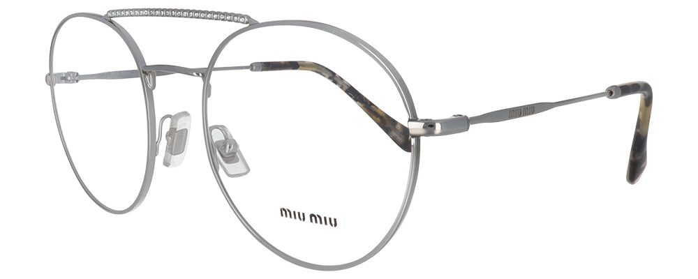 Miu Miu Silver Metal Glasses 