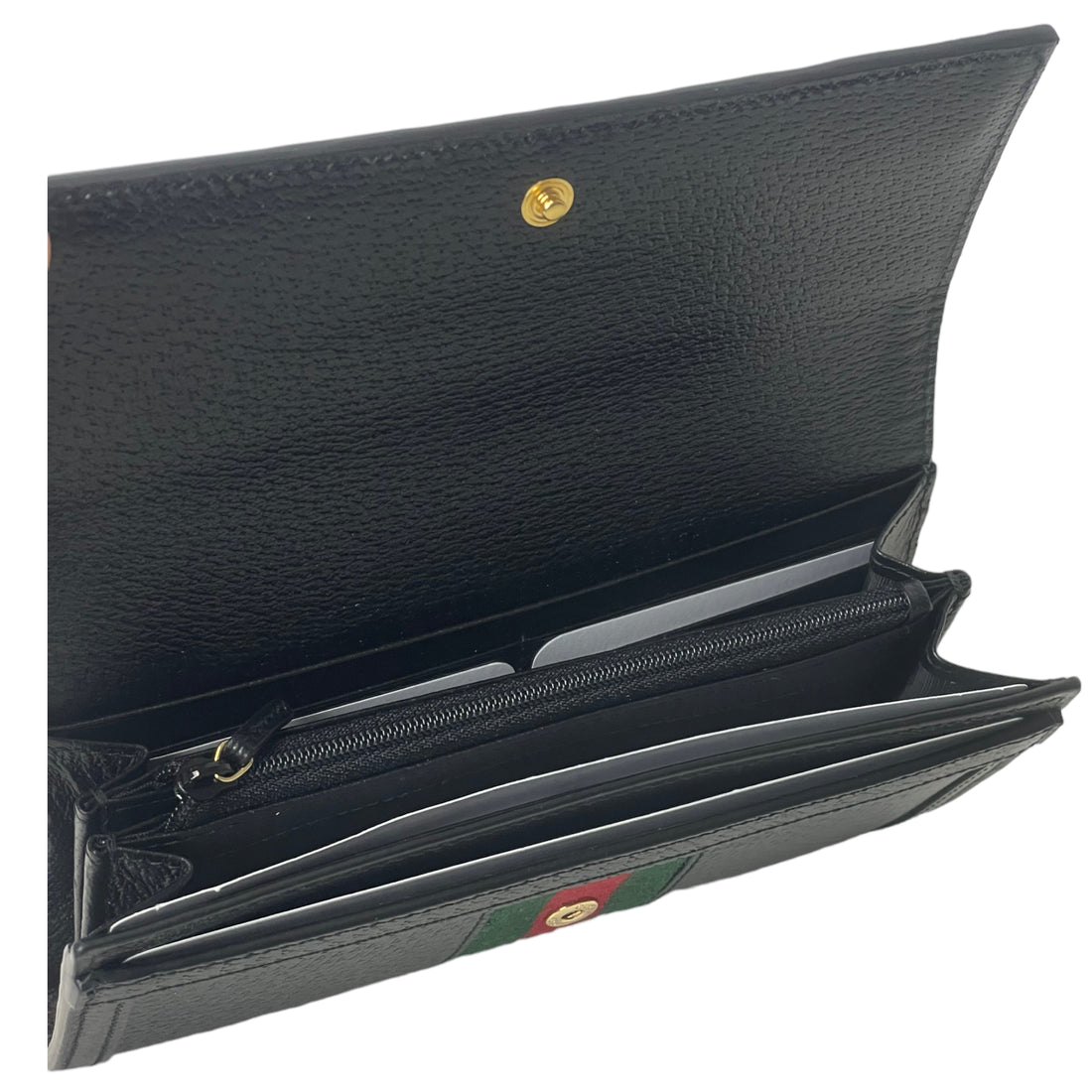 Gucci Ophidia GG Continental Wallet in Black